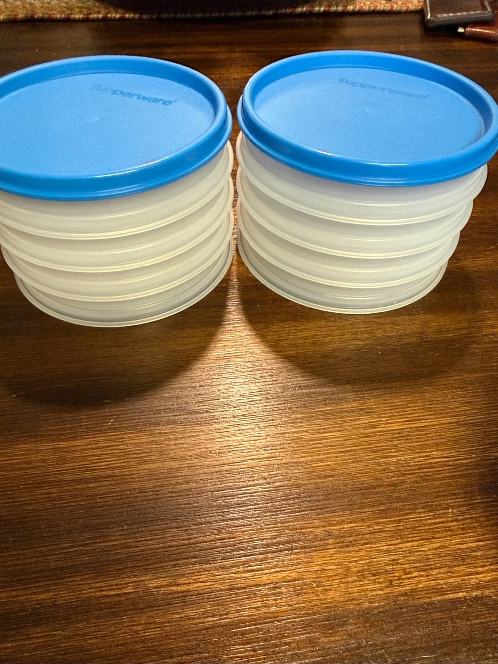 Hamburger patty Tupperware - Set of 8, 2 lids